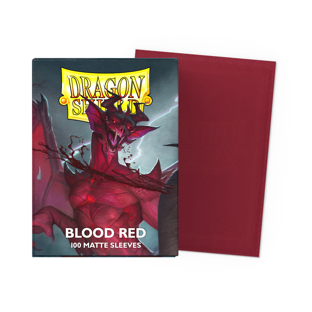Dragon Shield Matte Sleeves - Blood Red - Standard Size (100)