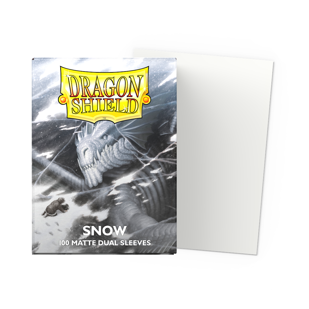 Dragon Shield Matte Dual Sleeves - Snow - Standard Size (100)