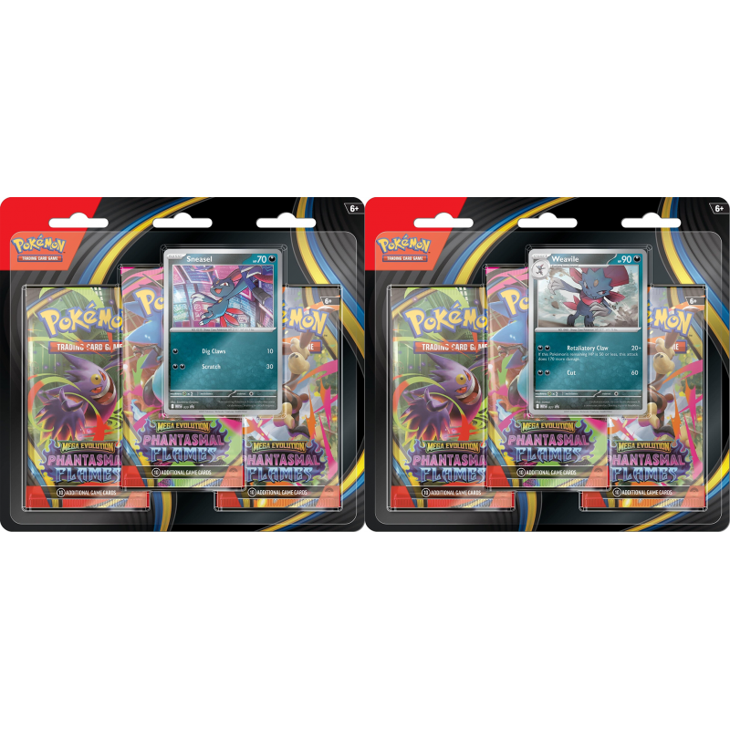 Pokémon - ME02 - Mega Evolution - Phantasmal Flames - 3-Pack Blister