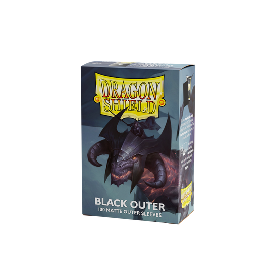 Dragon Shield Matte Outer Sleeves - Black - Standard Size (100)