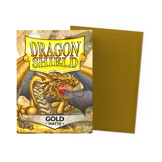 Dragon Shield Matte Sleeves - Gold - Standard Size (100)