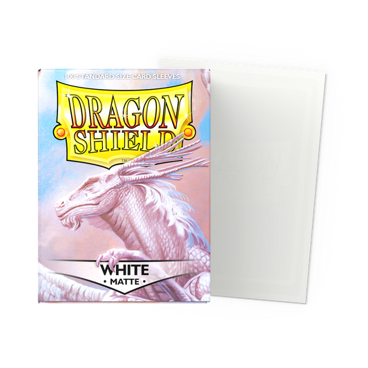 Dragon Shield Matte Sleeves - White - Standard Size (100)