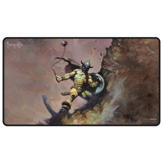 Ultra Pro - Frank Frazetta - Warrior with Ball and Chain -Black Stiched Playmat