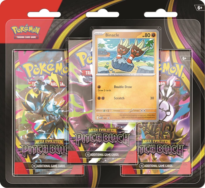 Pokémon - ME05 - Mega Evolution - Pitch Black - 3-Pack Blister