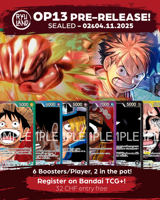 [Event] One Piece - OP13 - Carrying on His Will - Pre-Release Event