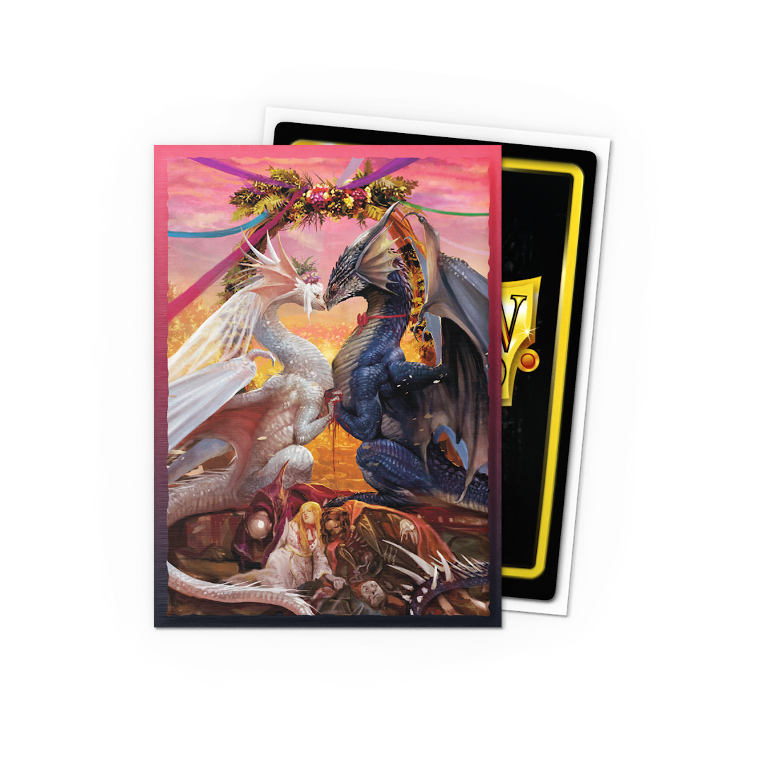 Dragon Shield Brushed Art Sleeves - Valentine Dragons 2023 - Standard Size (100)