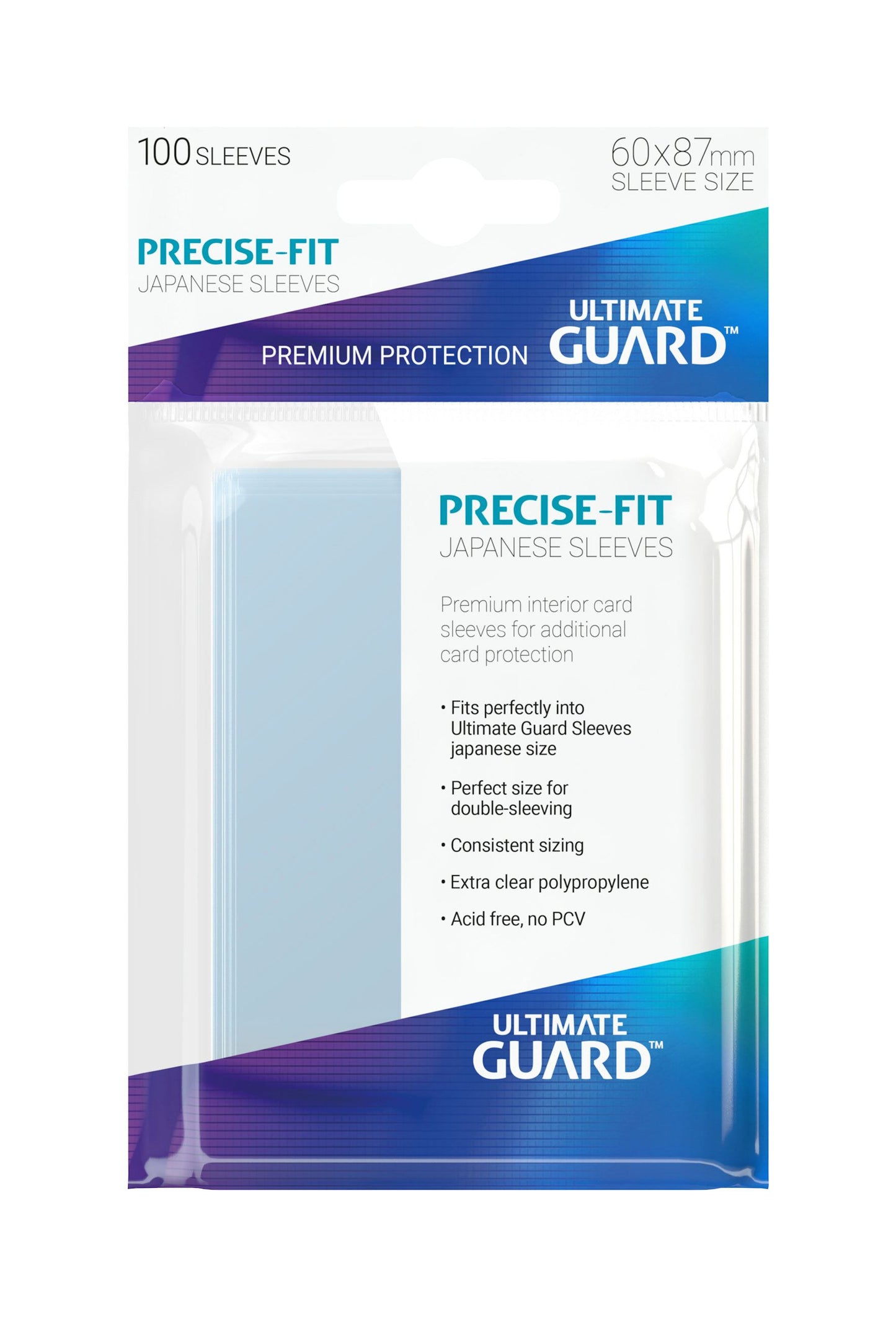 Ultimate Guard - Japanese Size Sleeves - Precise-Fit Toploading [100]