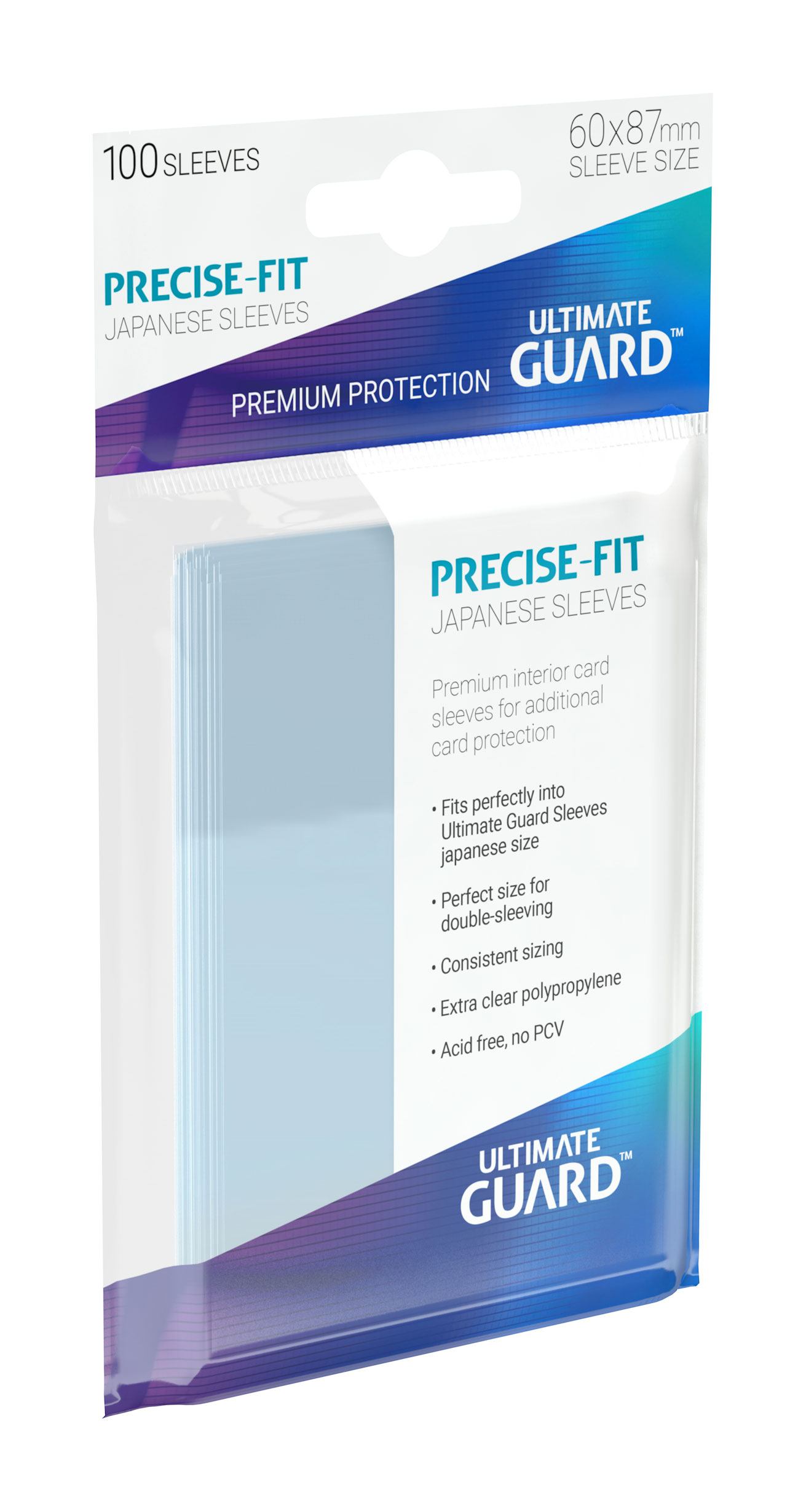 Ultimate Guard - Japanese Size Sleeves - Precise-Fit Sideloading [100]